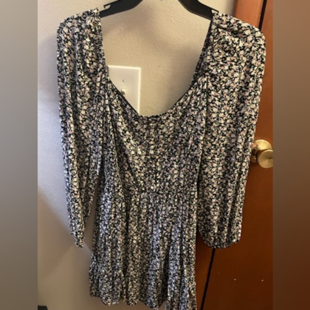 Long sleeve mini dress